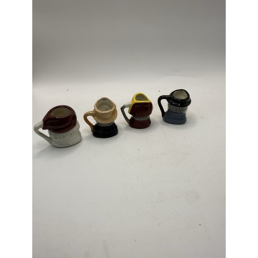 Vintage Artone England Dickens Miniature Character Toby Jugs Lot of 4 * - Picture 3 of 9